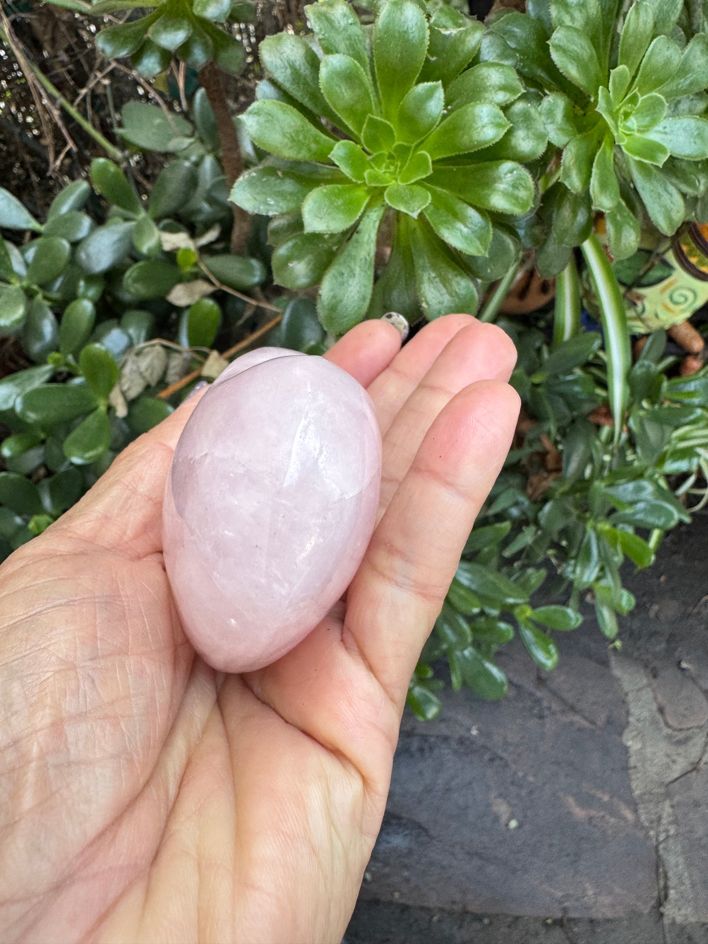 9oz Heart-Shaped Polished Rose Quartz