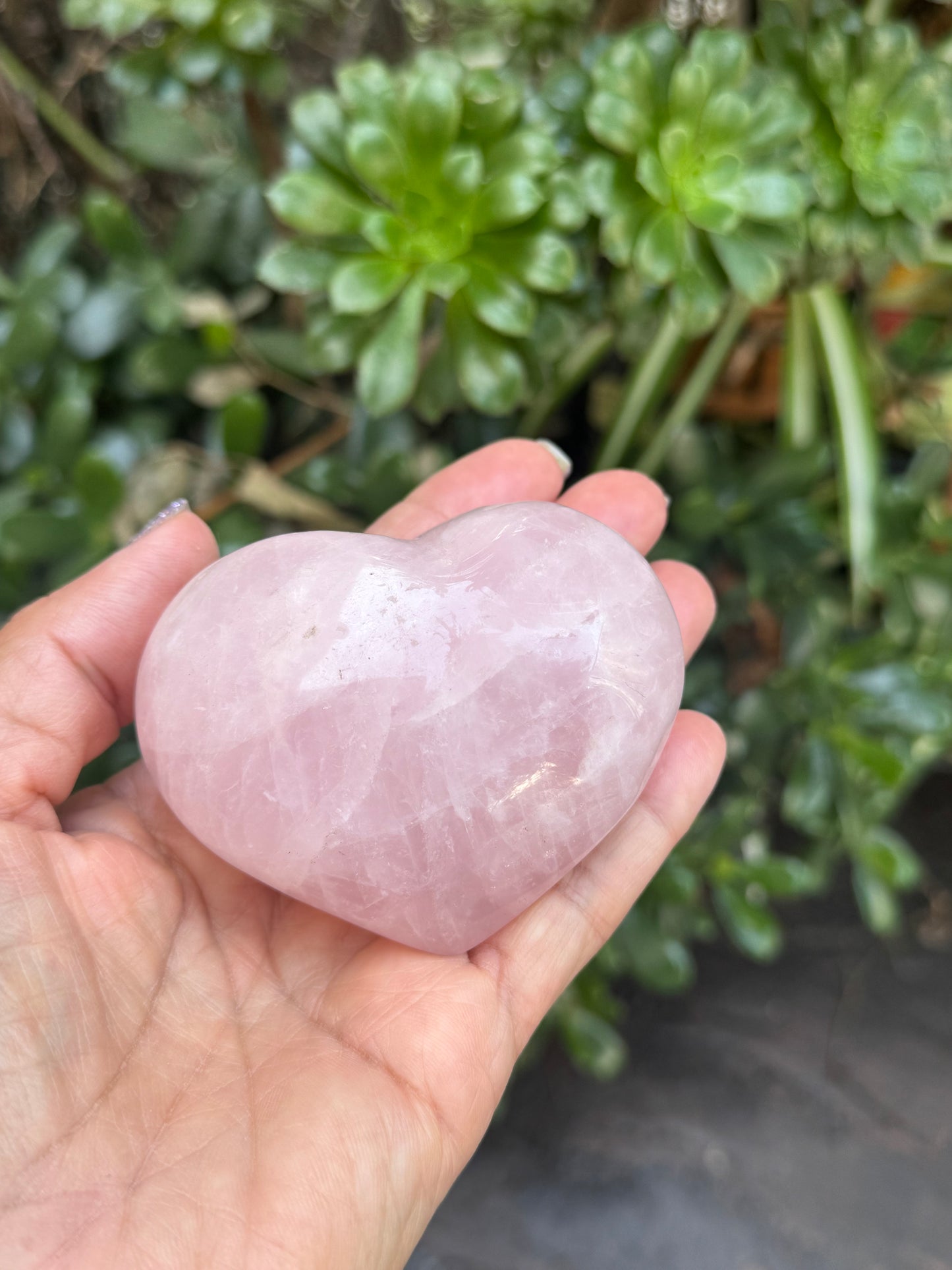 9oz Heart-Shaped Polished Rose Quartz