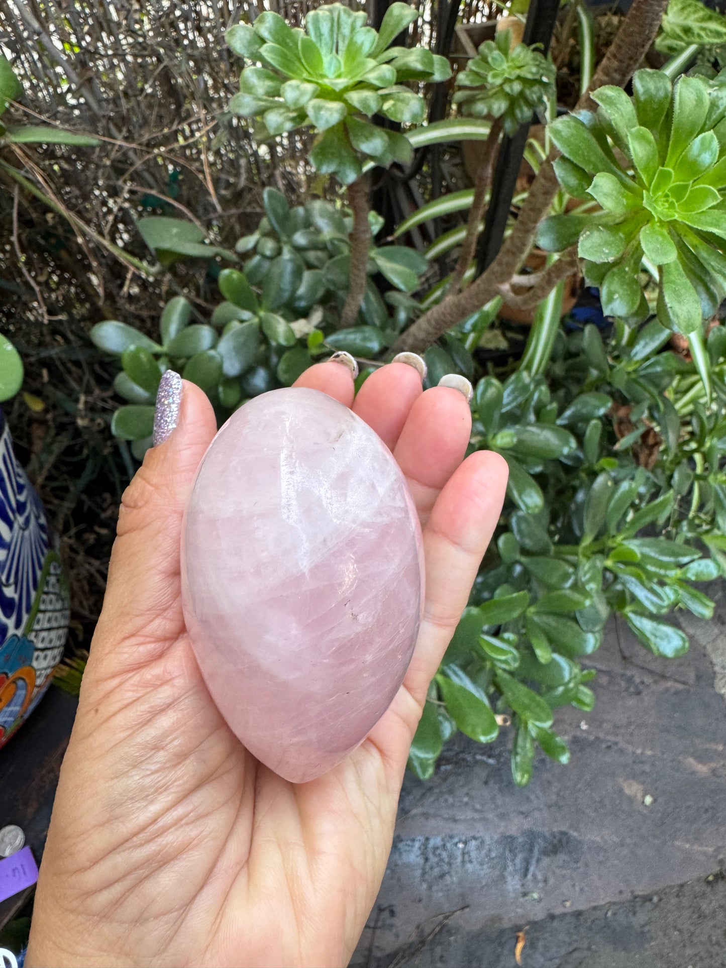 16oz Polished Heart-Shaped Rose Quartz