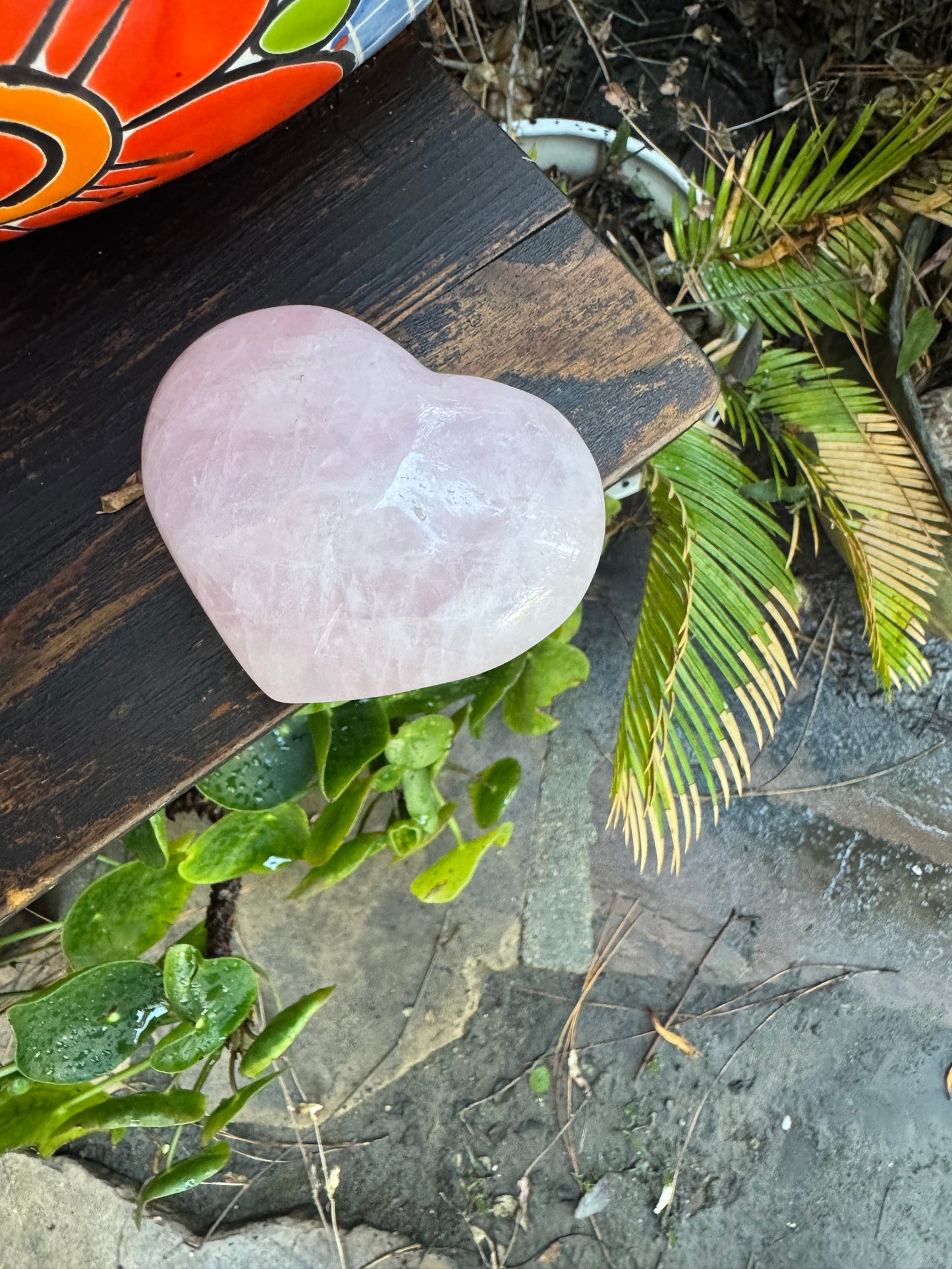 9oz Heart-Shaped Polished Rose Quartz